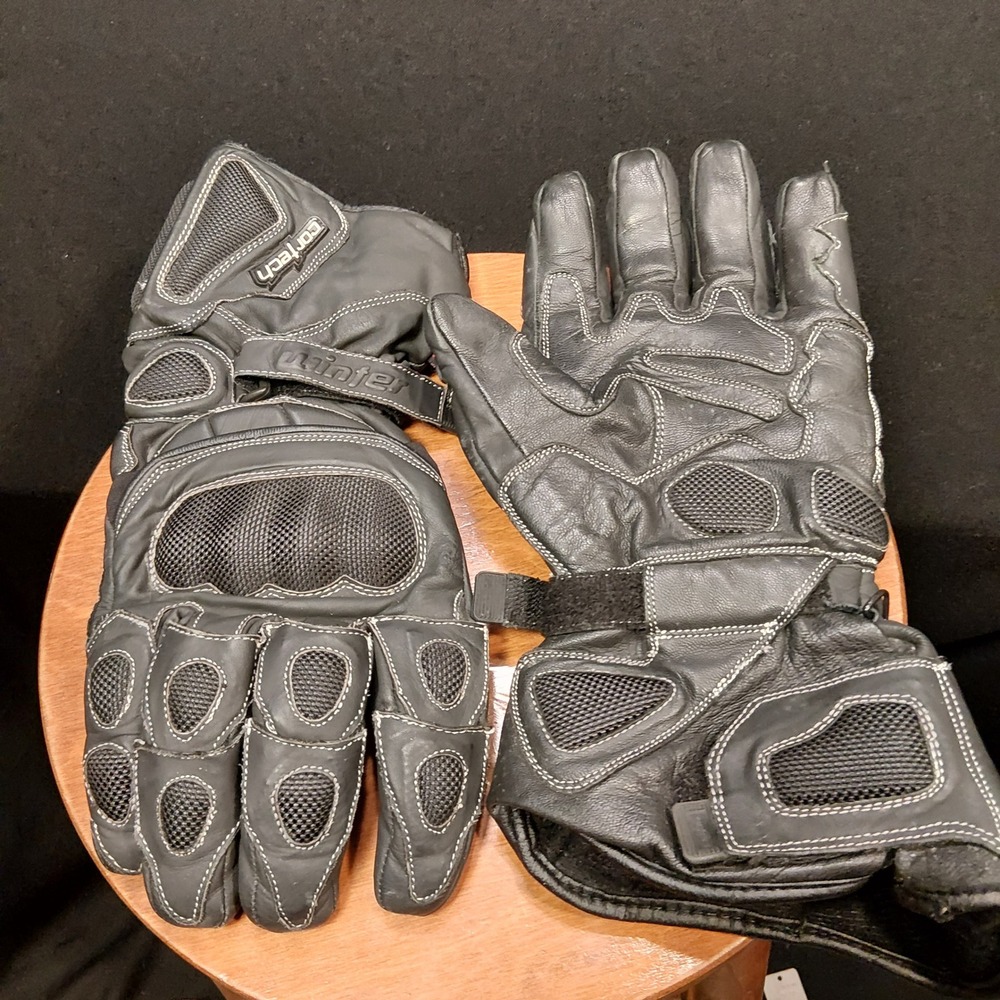 Cortech Scarab Winter Motorcycle Gloves Black Leather Hipora Insulated Mens XL